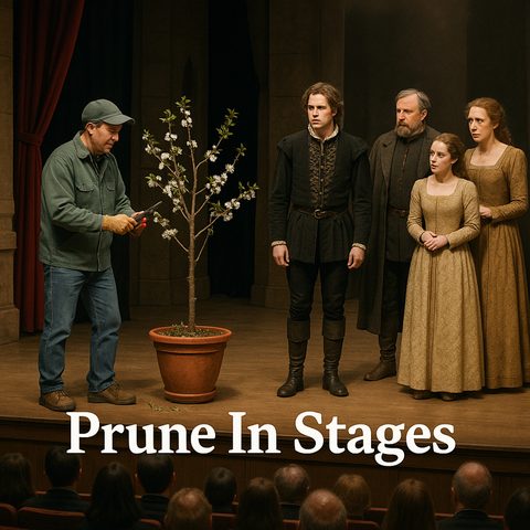 How do I safely reduce height over 2–3 summers?